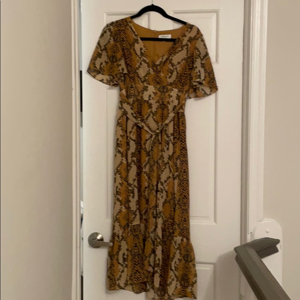 GILI snake skin maxi dress